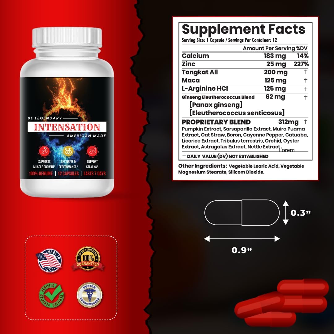 Intensation Male Enhancement Pill - Stamina, Energy & Performance