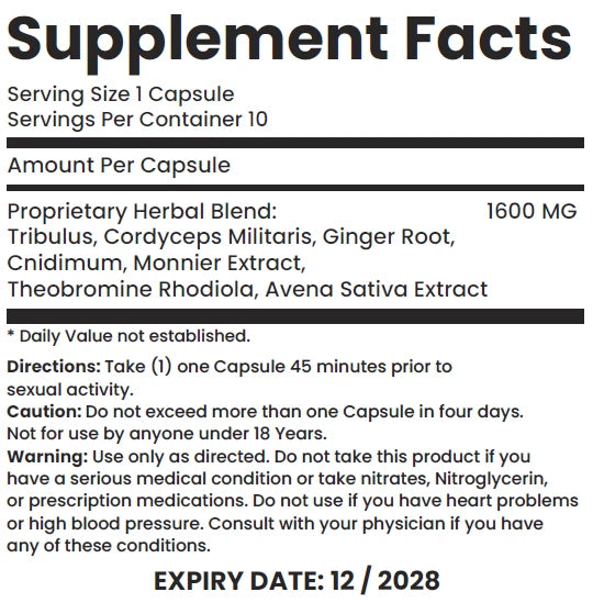 Xplosion Red Extreme 1600 mg Male Enhancement Pill - Natural Performance